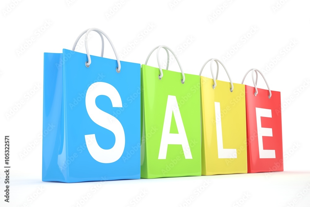 sale written on shopping bag