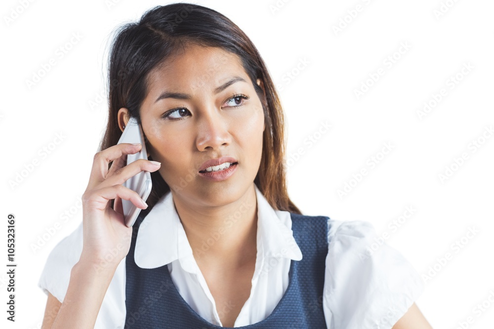 Smiling businesswoman having a phone call Smiling businesswoman having a phone call