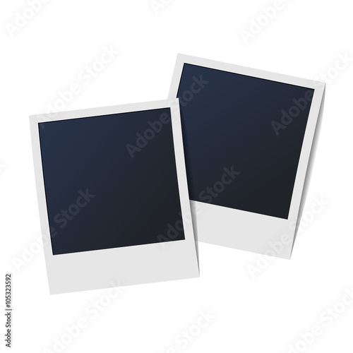 photo frame on plaid background