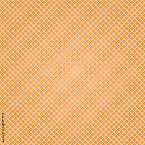 vector illustration of seamless yellow waffle pattern