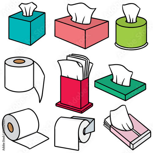 vector set of tissue paper