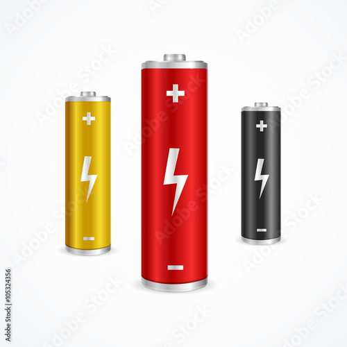 Battery Set. Vector