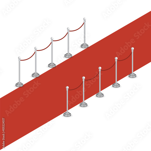 isometric red carpet