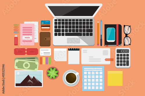 Business Flat lay