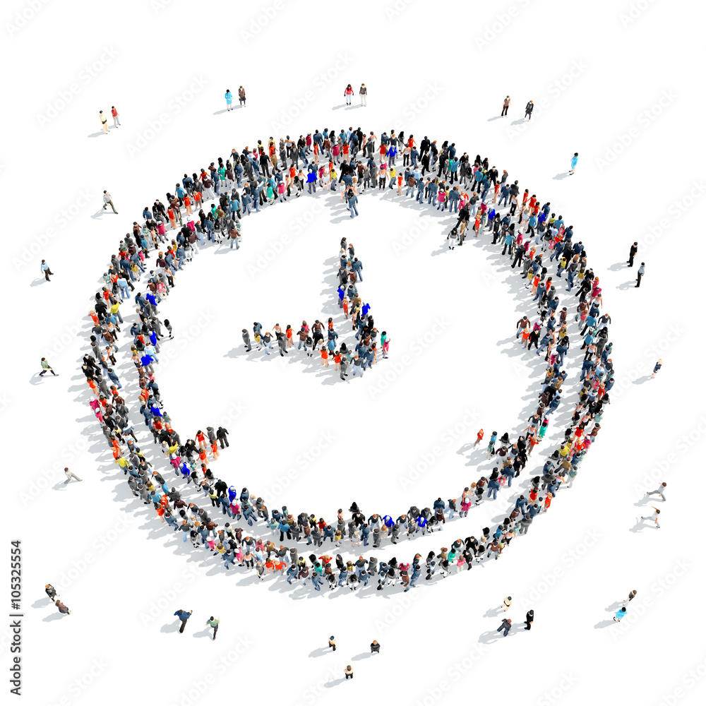 people shape clock icon people shape clock icon