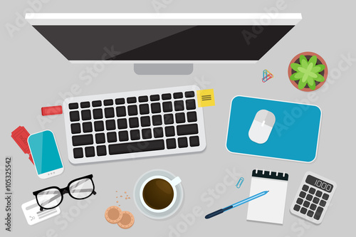 Business Flat lay