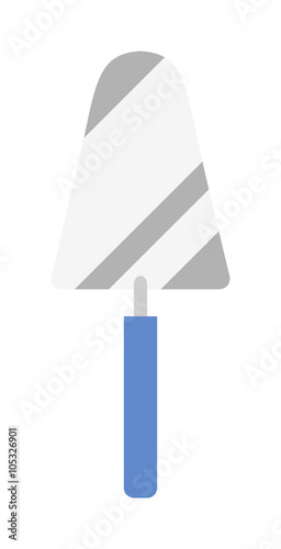 Putty knife worker equipment vector illustration isolated on white. 