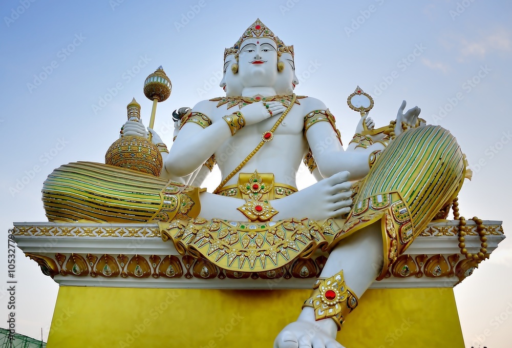 Brahma statue lord of hidu indian culture Stock Photo | Adobe Stock