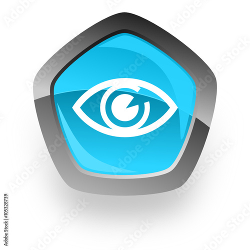 pentagon blue vector web icon
