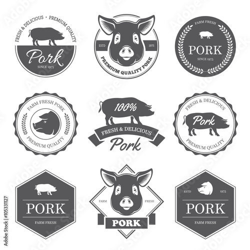 Black pork labels
