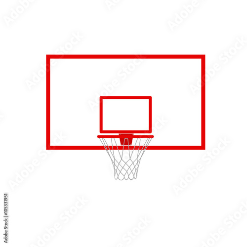 A vector illustration of a basketball hoop and backboard. EPS 10. Backboard  vector isolated.