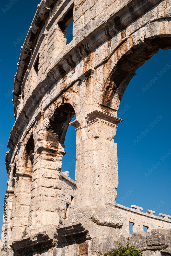 Ruined Colliseum in Pula, Croatia