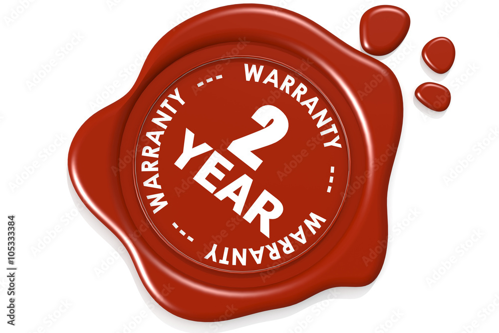 Two year warranty seal isolated on white background Two year warranty seal isolated on white background