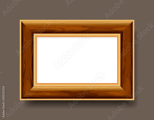 Realistic wooden frame.Vect...