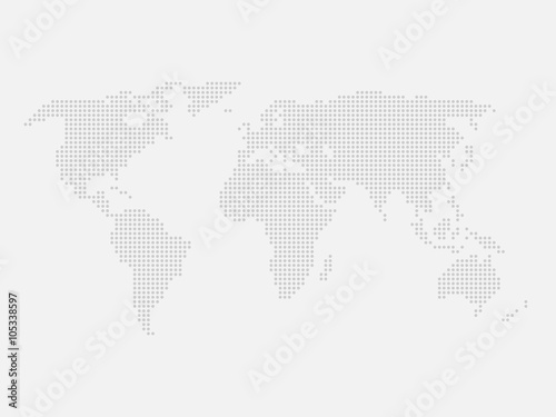 Obraz na płótnie Kropkowana mapa świata