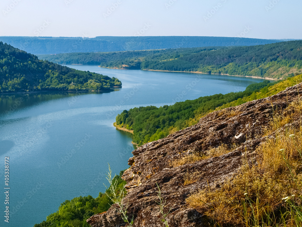 Dniester river. Dniester canyon. Ukraine.