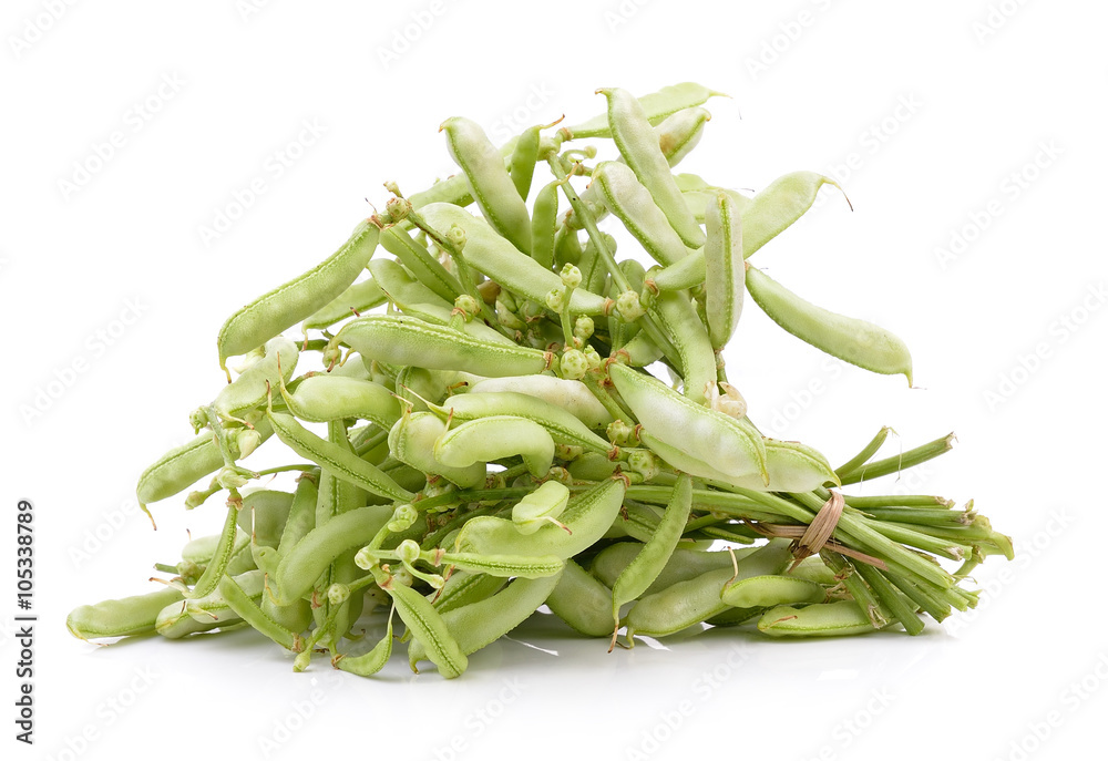 Green beans isolated on a white background Green beans isolated on a white background