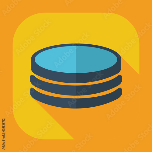 Flat concept, set modern design with shadow marketing sales