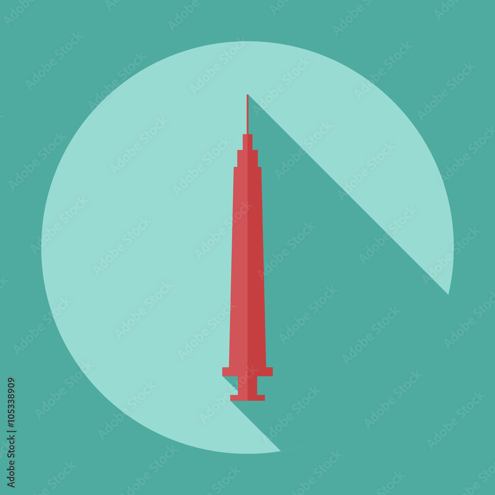 Flat modern design with shadow dentist tool Flat modern design with shadow dentist tool