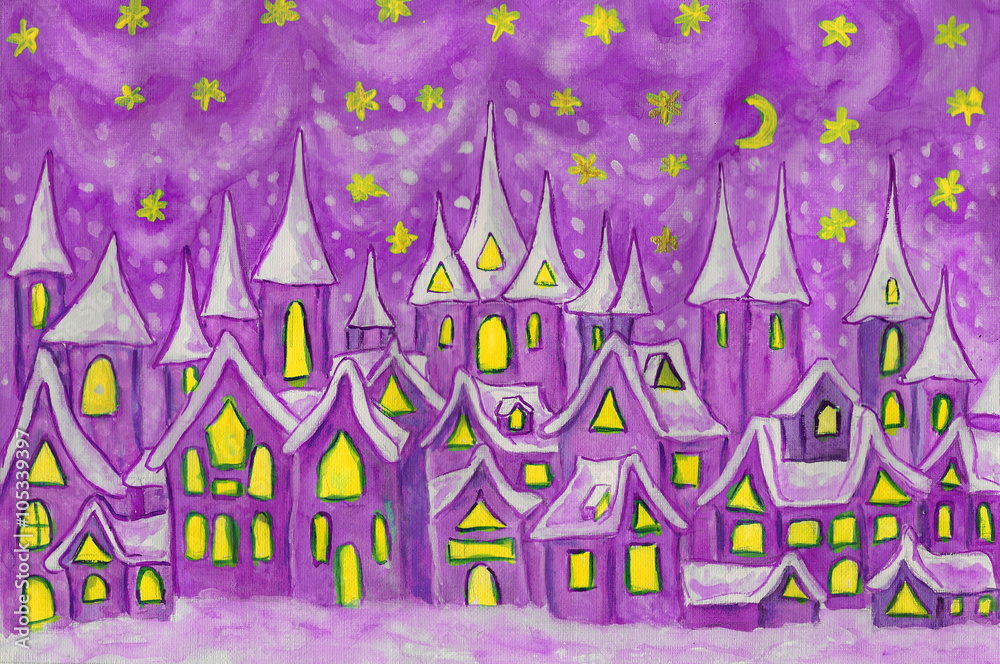 Fototapeta premium Dreamstown, painting