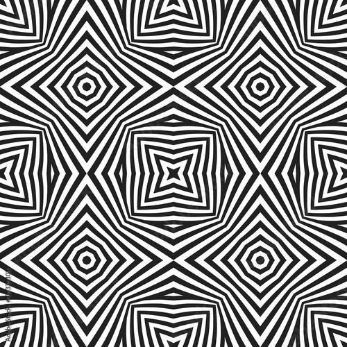 optical art abstract striped seamless deco pattern.