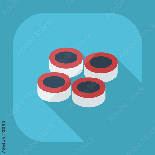 Flat modern design with shadow icons Japanese sushi