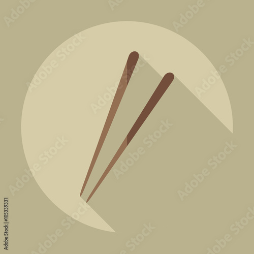Flat modern design with shadow icons Japanese sushi