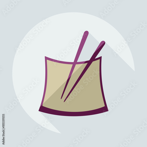 Flat modern design with shadow icons Japanese sushi