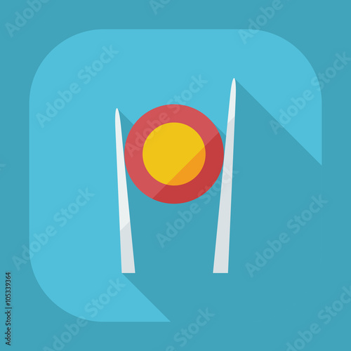 Flat modern design with shadow icons Japanese sushi