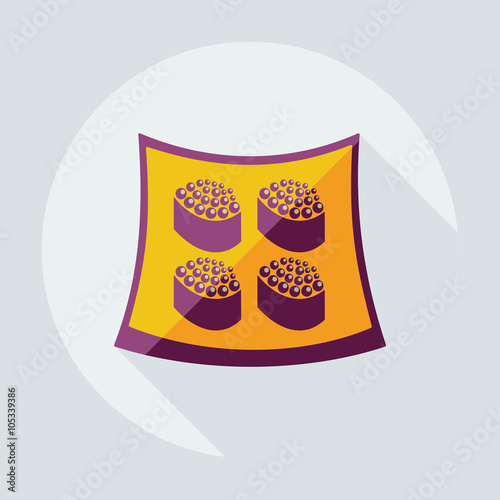 Flat modern design with shadow icons Japanese sushi