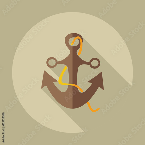 Flat modern design with shadow icons anchor