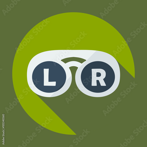 Flat modern design with shadow icon optics