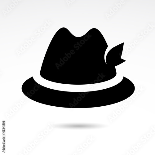 German, octoberfest hat - vector icon.