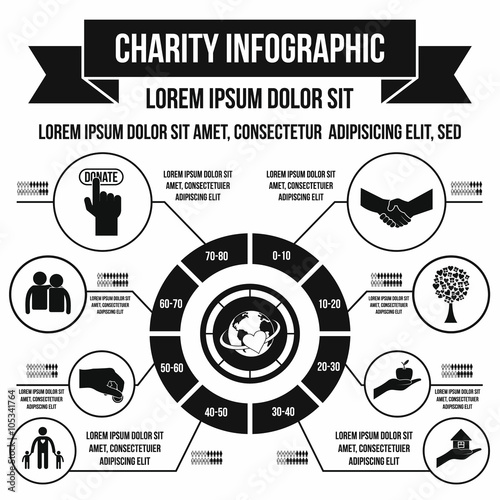 Charity infographic, simple style