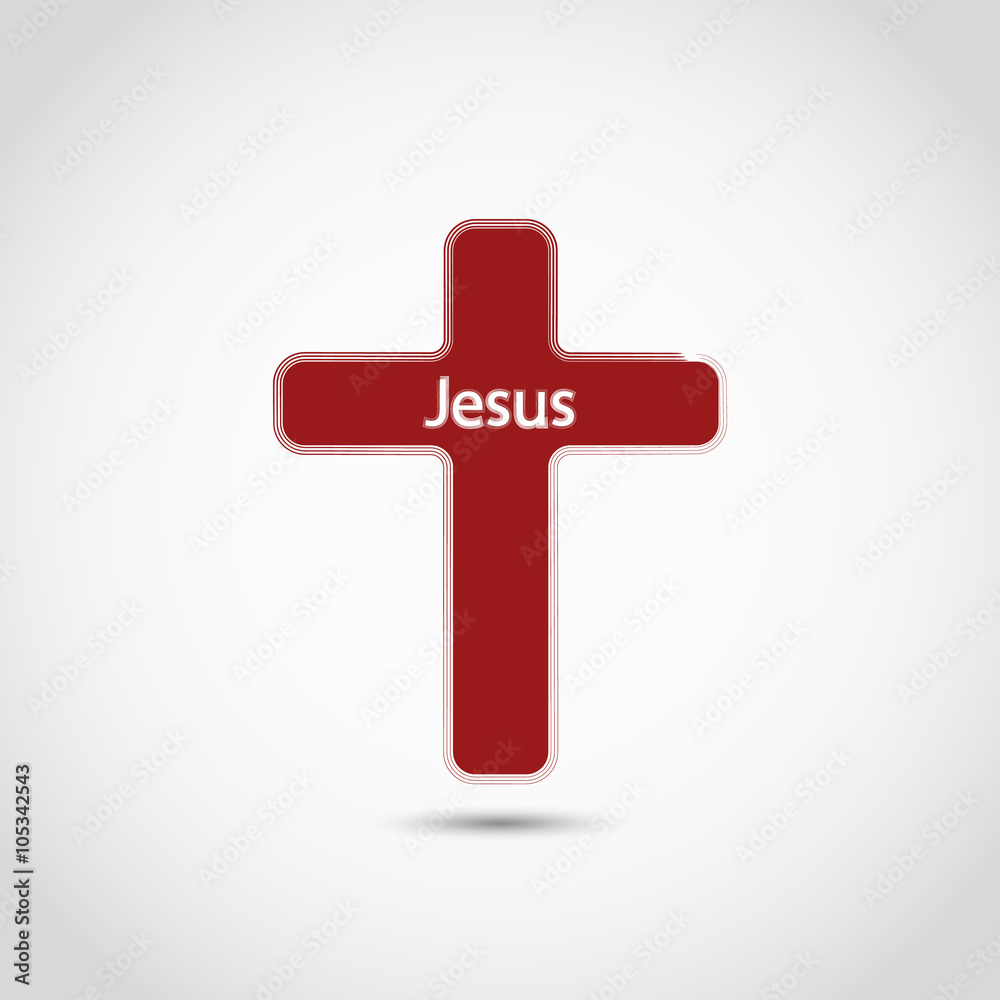 Obraz premium Jesus Christ cross logo for church, mission
