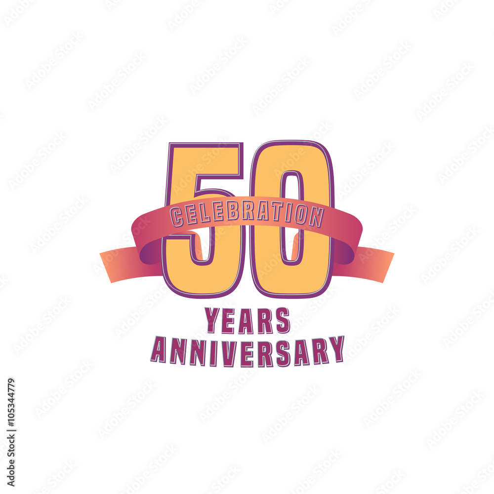 Vector design for fifty years anniversary celebration Vector design for fifty years anniversary celebration