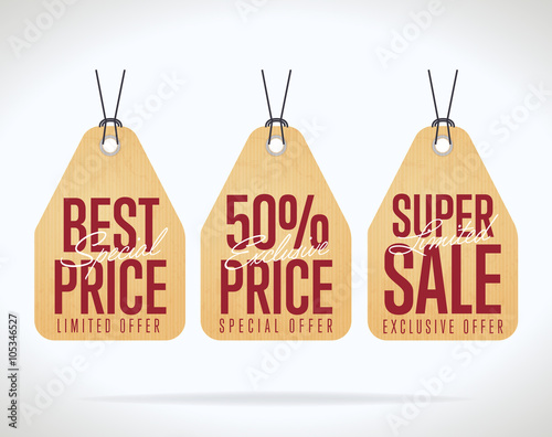 Sale tag vector isolated. Sale sticker with special advertisement offer. Best price tag. Half price tag. 