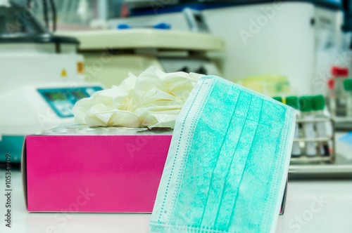 mask and glove use for protect doctor from disease in hospital