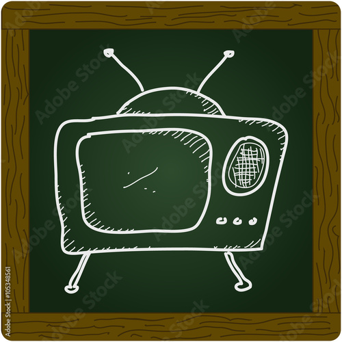 Simple doodle of a television