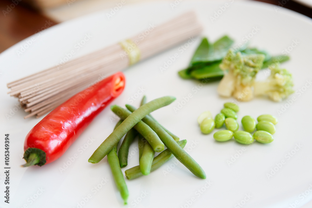 Ingredients for a vegetarian dish Ingredients for a vegetarian dish