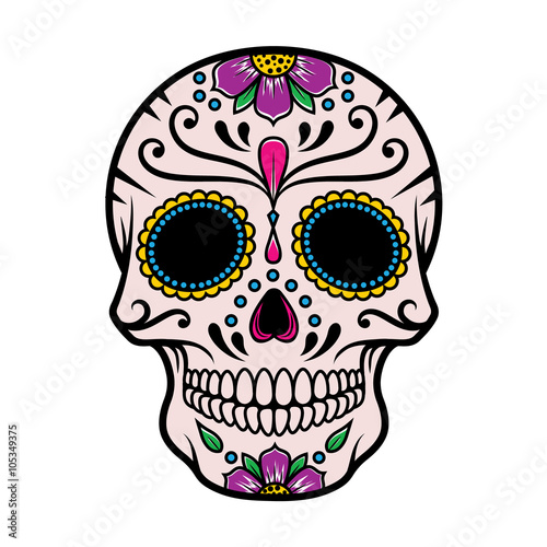 Vector illustration of Skull the Day of the Death