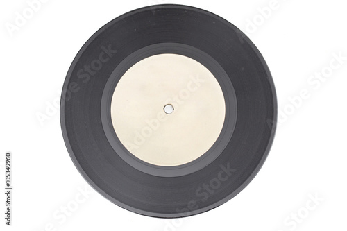 vinyl record on the white background