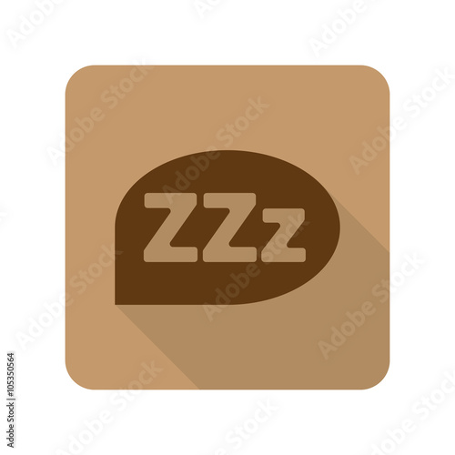 Flat style Sleep web app icon on light brown background