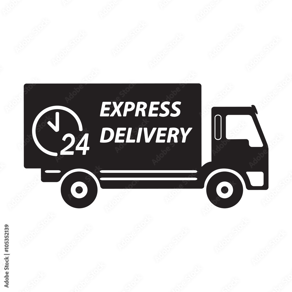 Truck or lorry icon. Express delivery symbol. Vector illustration. Truck or lorry icon. Express delivery symbol. Vector illustration.