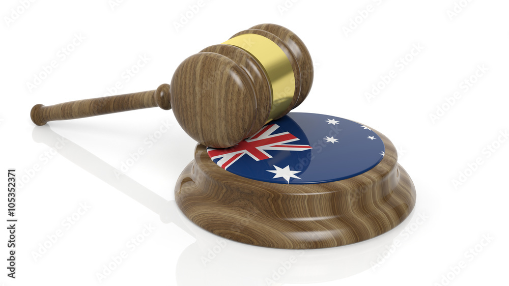 Court hammer with Australian flag StockIllustration Adobe Stock