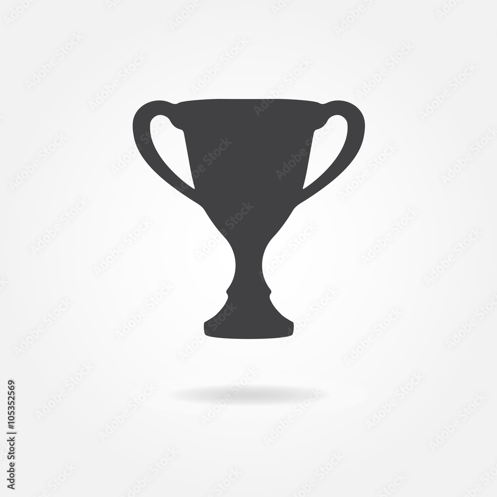 Trophy cup icon or sign. Winning champions cup. Vector illustration. Trophy cup icon or sign. Winning champions cup. Vector illustration.