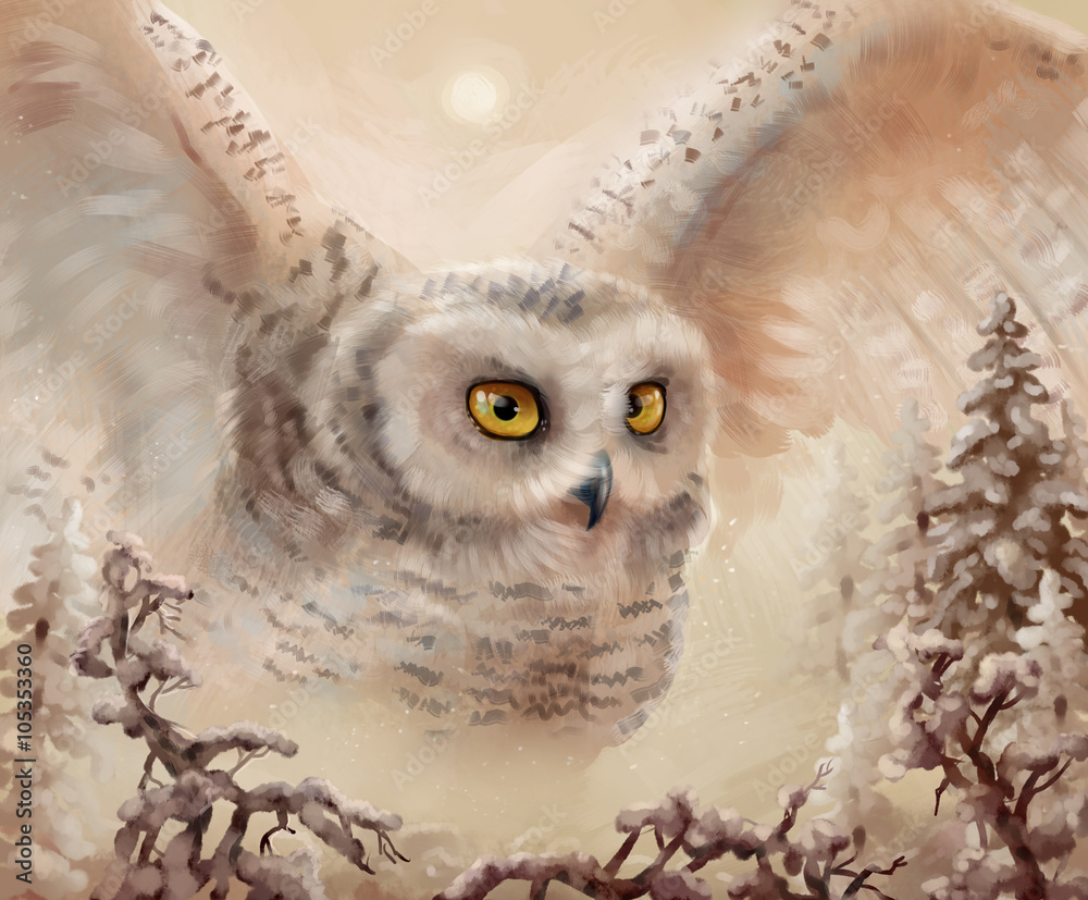 Fototapeta premium Полярная сова