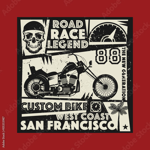 Vintage Motorcycle sport label