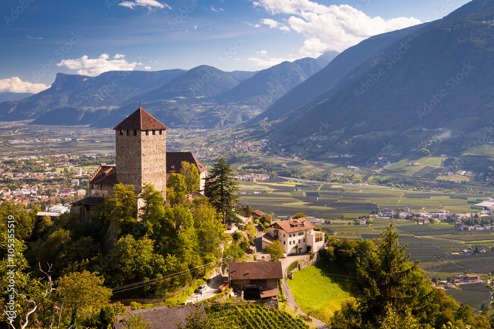 Castello di Tirolo, Sud Tirol, Bolzano - obrazy, fototapety, plakaty 