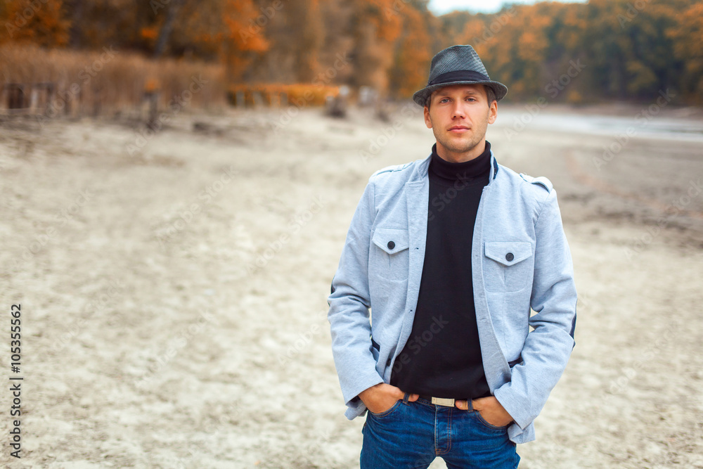 Man and river